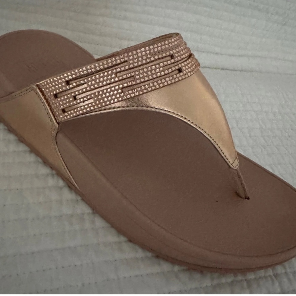 Fitflop Shimmering rose gold pink Sandals 8.5